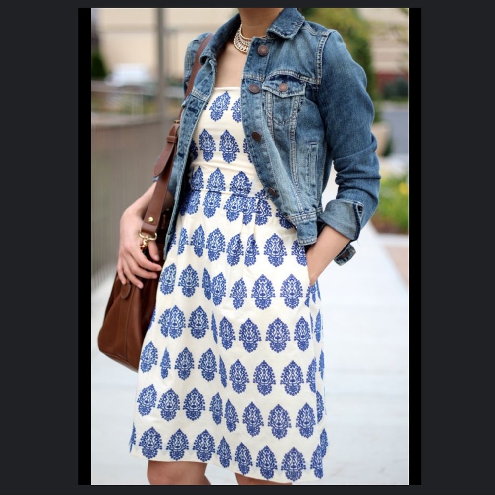 J. Crew Filigree-embroidered Strapless Beach Dress